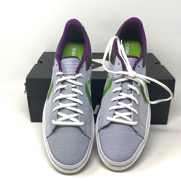 💖MEGA SALE💖Converse Pro Leather OX   Gravel Bold Wasabi Canvas Women  170758C - Picture 4 of 10